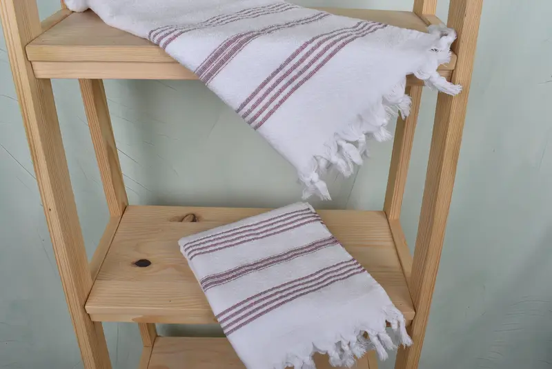 Turkish Tea Towel, Bridesmaid Gift, Guest Towel, Personalized Gifts, Christmas Gift, Personalized Kitchen Towel, 40x18 Cotton Striped Terry Towel - 5