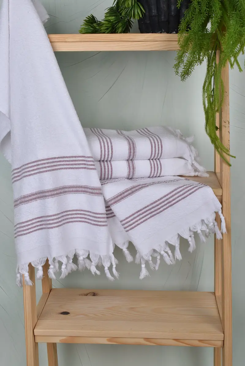 Turkish Tea Towel, Bridesmaid Gift, Guest Towel, Personalized Gifts, Christmas Gift, Personalized Kitchen Towel, 40x18 Cotton Striped Terry Towel - 6