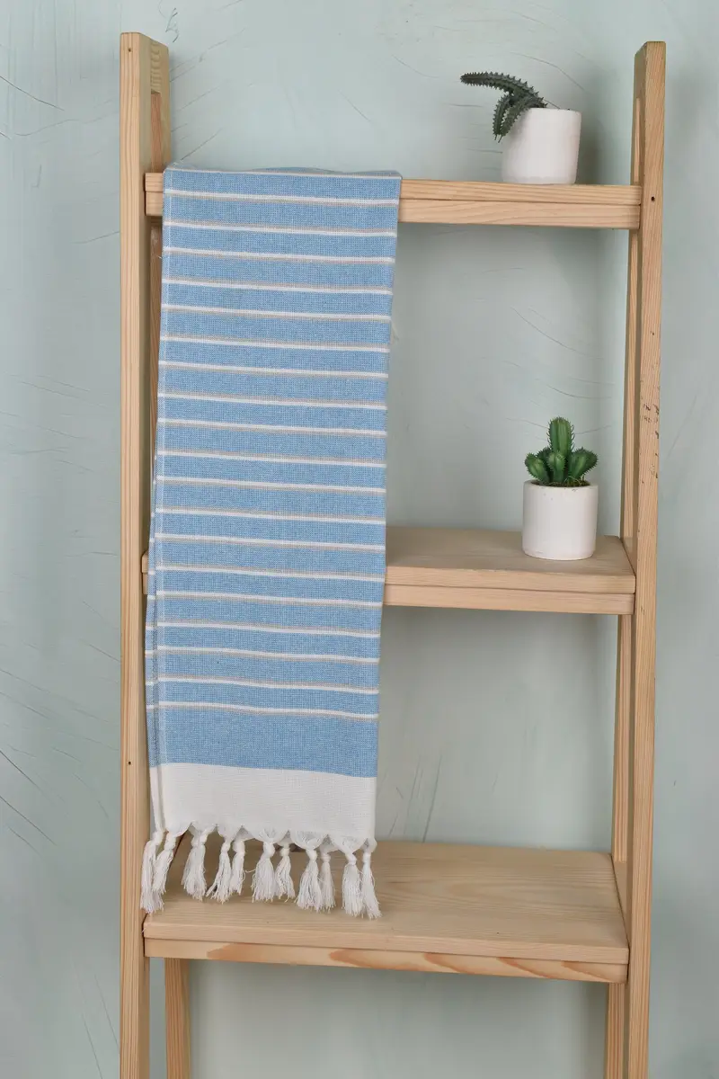 Personalize Gift, Custom Turkish Towel, Summer Gift, Personalized Hand Towel, 36x18 Cotton Striped Terry Towel, Small Bath Towels, Bathroom Towels - 8