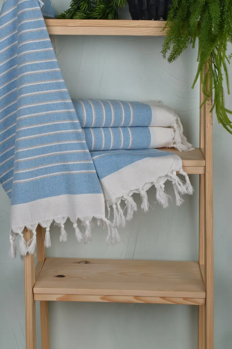 Personalize Gift, Custom Turkish Towel, Summer Gift, Personalized Hand Towel, 36x18 Cotton Striped Terry Towel, Small Bath Towels, Bathroom Towels - 6