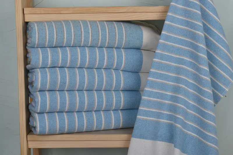 Personalize Gift, Custom Turkish Towel, Summer Gift, Personalized Hand Towel, 36x18 Cotton Striped Terry Towel, Small Bath Towels, Bathroom Towels - 2