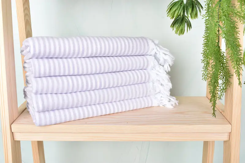 68x36 Cotton Striped Towel, Organic towel, Large Beach Towel Personalized, Summer Gift, Wedding Gift, Family Gift Basket, Wedding Gift Ideas - 2