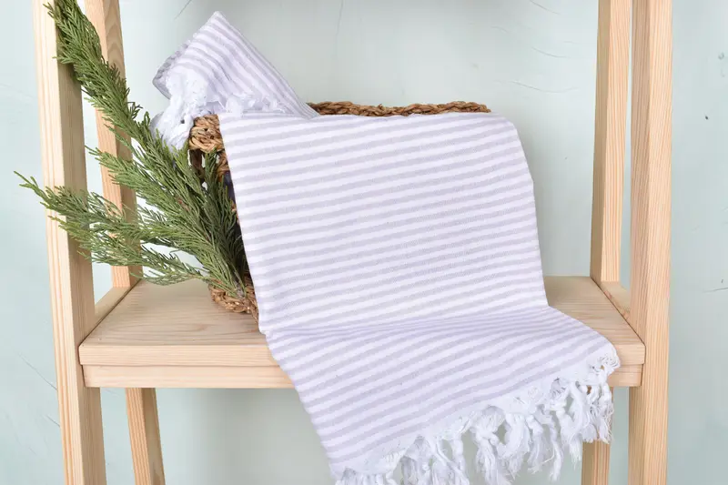 68x36 Cotton Striped Towel, Organic towel, Large Beach Towel Personalized, Summer Gift, Wedding Gift, Family Gift Basket, Wedding Gift Ideas - 4