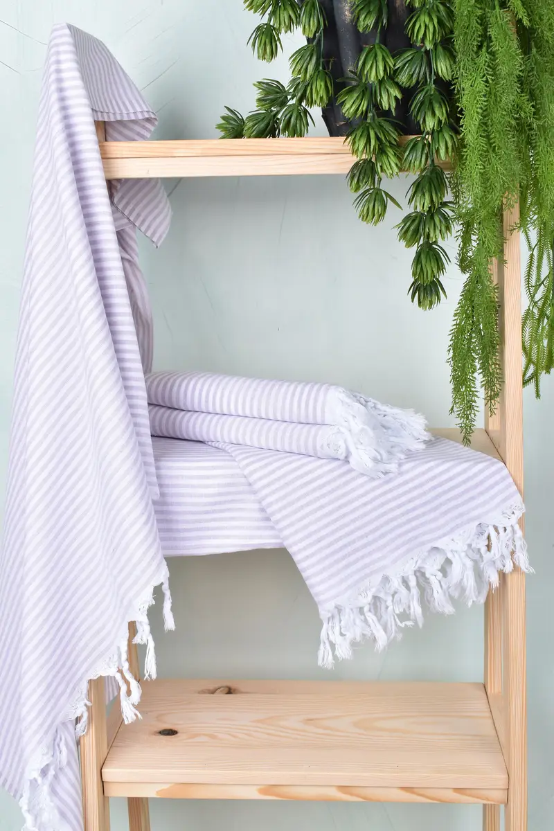 68x36 Cotton Striped Towel, Organic towel, Large Beach Towel Personalized, Summer Gift, Wedding Gift, Family Gift Basket, Wedding Gift Ideas - 6
