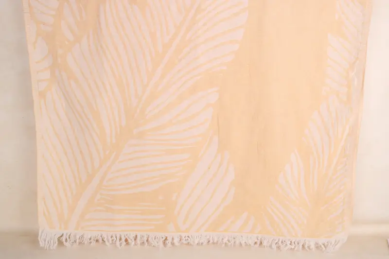 Geschenk für Ihn Senffarbenes Baumwollhandtuch mit Blumenmuster, 40 x 71 Zoll