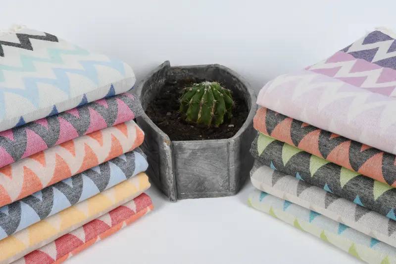 70x40 Cotton Zigzag Design Towel, Bath towel, Turkish bath towel, Organic Towel, Bachelorette Party Decorations, Turkish Towel Set, Handmade Gift - 4