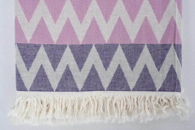 70x40 Cotton Zigzag Design Towel, Bath towel, Turkish bath towel, Organic Towel, Bachelorette Party Decorations, Turkish Towel Set, Handmade Gift - 5