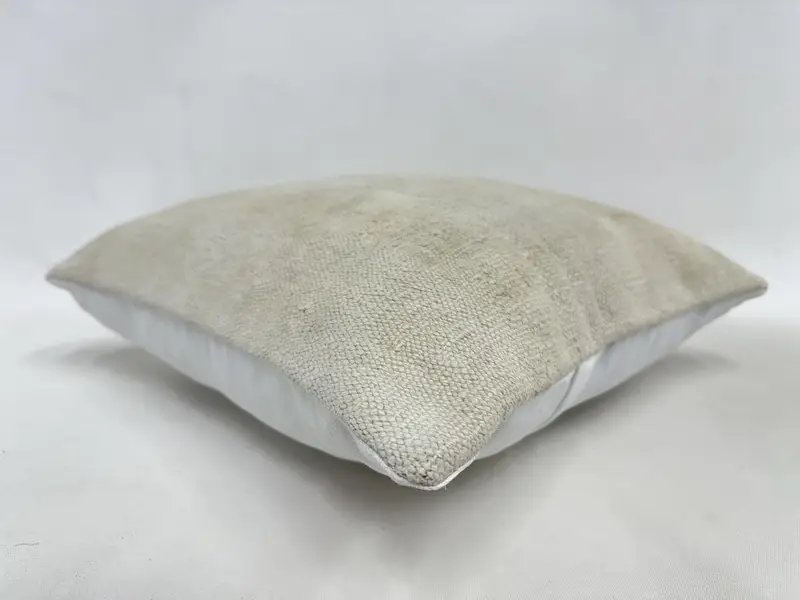 16x16 Beige Cushion, Cushion Case, Kilim Pillow, Christmas Cushion Case, Vintage Kilim Throw Pillow, Interior Designer Pillow, Nomadic Cushion - 6