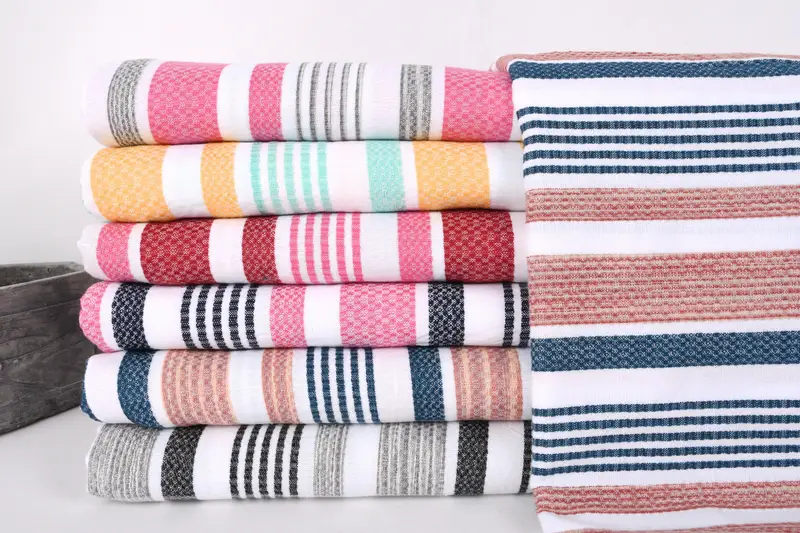 Türk plaj havlu monogram, plaj havlu hediyesi, kişiselleştirilmiş düğün hediyesi, 70x36 pamuklu çizgili havlu, bebek bebek hediyesi, Bachelorette Party Hediye - 1