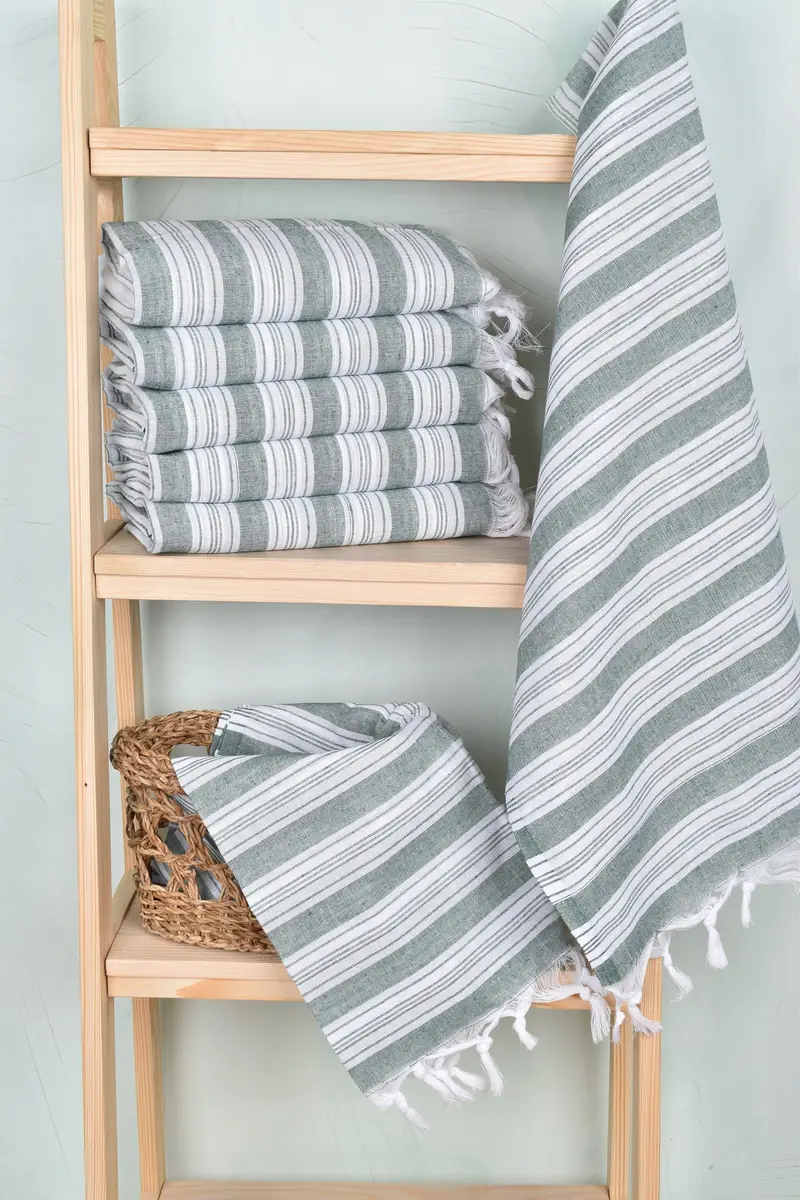 70x40 Cotton Striped Towel, Bachelorette Beach Towel, Personalized Gift, Anniversary Gift For Her, Personalized Turkish Towel, Travel towel - 3