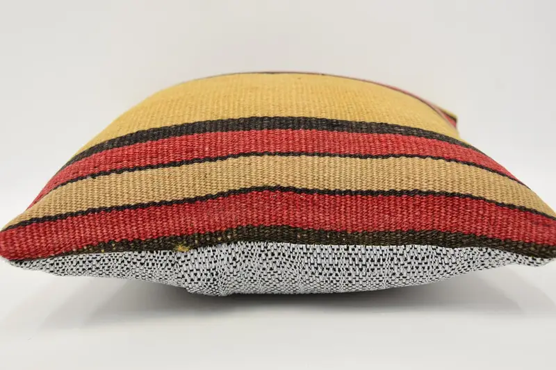 Pillow for Couch, Yoga Cushion Case, Vintage Pillow, Cushion, Throw Kilim Pillow, Aztec Pillow Case, 12x12 Yellow Cushion Case, Couch Pillow Case - 5