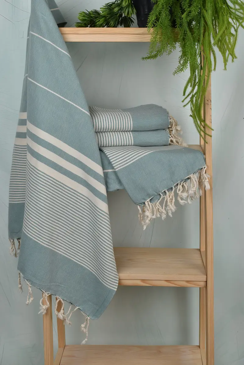 Beach Theme Wedding Gift, 70x40 Cotton Striped Towel, Halloween Gifts, Hammam towel, Girls Weekend Favors, Custom Towel, Embroidered Towel - 6