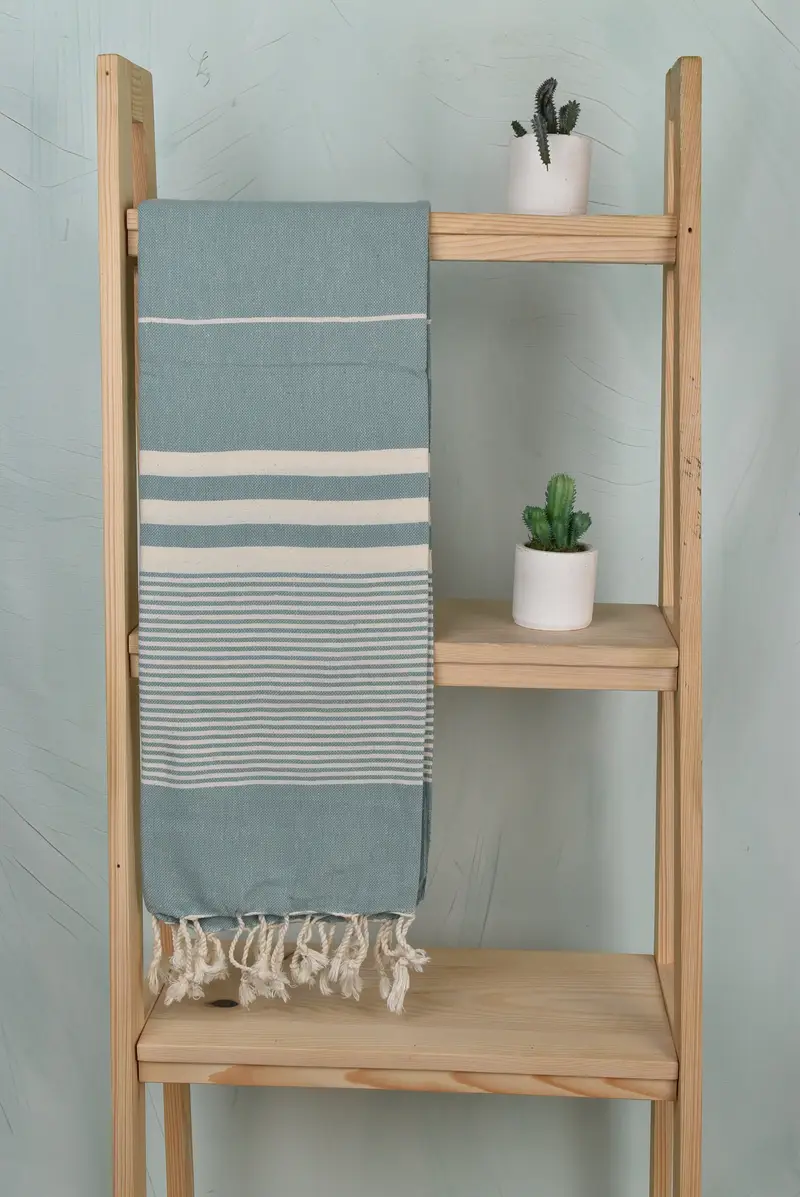 Beach Theme Wedding Gift, 70x40 Cotton Striped Towel, Halloween Gifts, Hammam towel, Girls Weekend Favors, Custom Towel, Embroidered Towel - 8