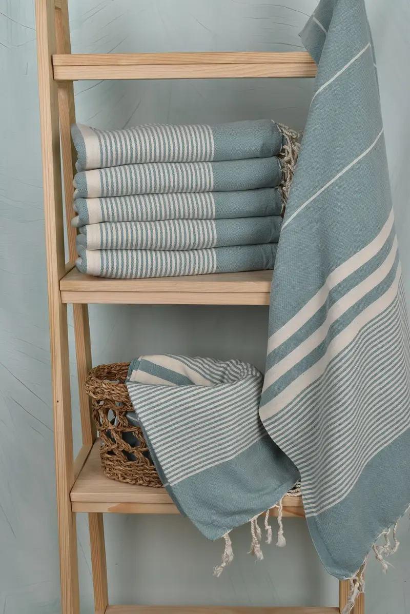 Beach Theme Wedding Gift, 70x40 Cotton Striped Towel, Halloween Gifts, Hammam towel, Girls Weekend Favors, Custom Towel, Embroidered Towel - 3