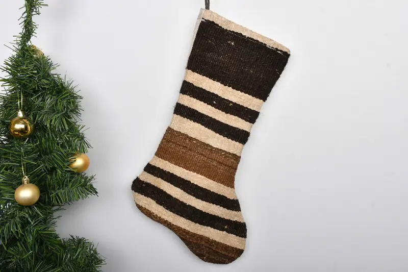 Weihnachtsornamentmuster, 7 Zoll einzigartiger Weihnachtsstrumpf