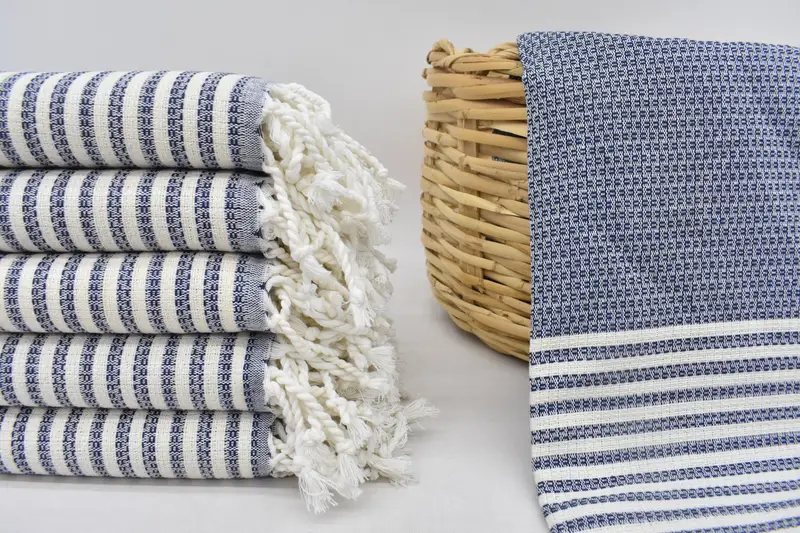 Beach Towel Gift, 68x40 Cotton Striped Towel, Turkish towel, Sand-resistant Turkish towel for travel, Sand-resistant towel, Bridal Shower Favor - 2