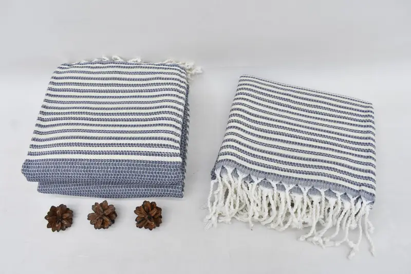 Beach Towel Gift, 68x40 Cotton Striped Towel, Turkish towel, Sand-resistant Turkish towel for travel, Sand-resistant towel, Bridal Shower Favor - 8