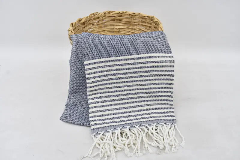 Beach Towel Gift, 68x40 Cotton Striped Towel, Turkish towel, Sand-resistant Turkish towel for travel, Sand-resistant towel, Bridal Shower Favor - 6