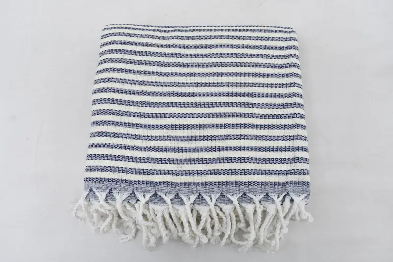 Beach Towel Gift, 68x40 Cotton Striped Towel, Turkish towel, Sand-resistant Turkish towel for travel, Sand-resistant towel, Bridal Shower Favor - 7