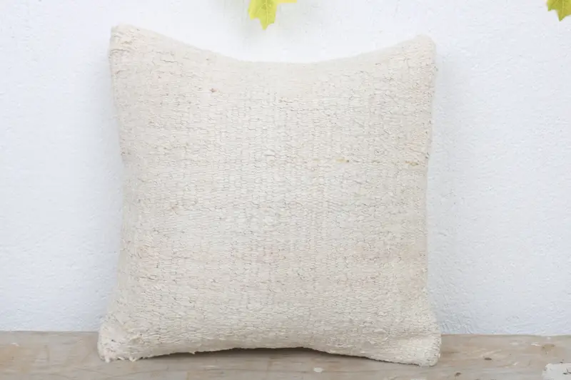 Pillow Sham, Throw Kilim Pillow, Vintage Kilim Throw Pillow, Pillow for Couch, 12x12 White Cushion Cover, Armchair Pillow - 2