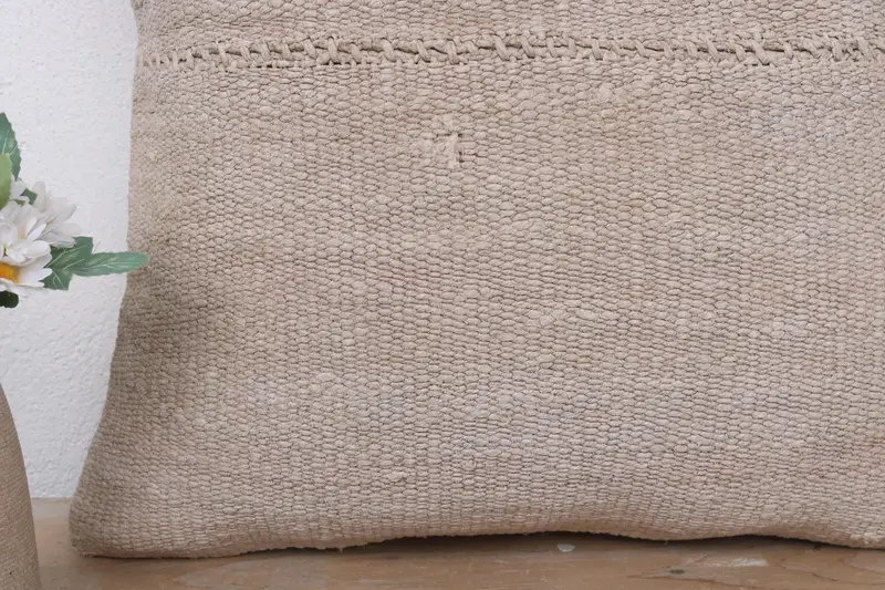 Home Decor Pillow, 18x18 Beige Cushion, Interior Designer Pillow, Hippie Throw Pillow Cover, Ottoman Pillow Sham, Gift Pillow, Cushion Case - 3