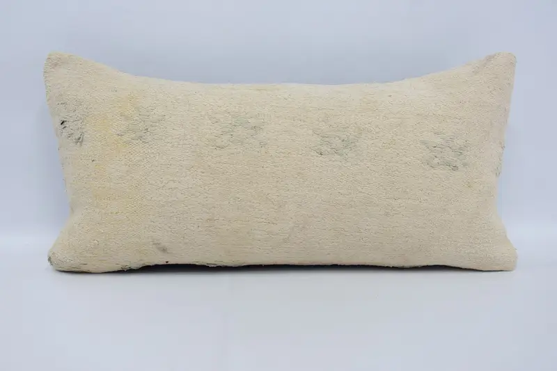 Vintage Cream Pillow Case, Rectangle Antique 12x24 inch Wedding Gift Pillow - 1