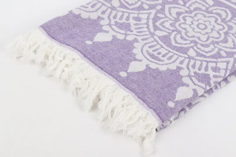 Monogrammed Beach Towel, Bride Gift, Custom Beach Towel, Organic cotton Turkish peshtemal towel, Handmade Gift, 74x36 Cotton Floral Patterned Towel - 8