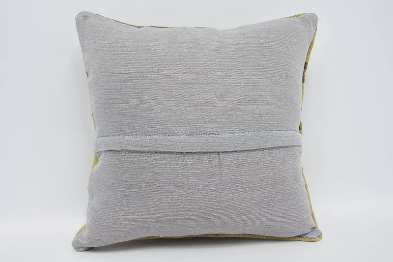 Vintage Kilim Throw Pillow, 16x16 Beige Pillow Sham, Cushion Case, Kilim Cushion Sham, Bohemian Cushion Cushion Cover, Kilim Pillow Cover - 6