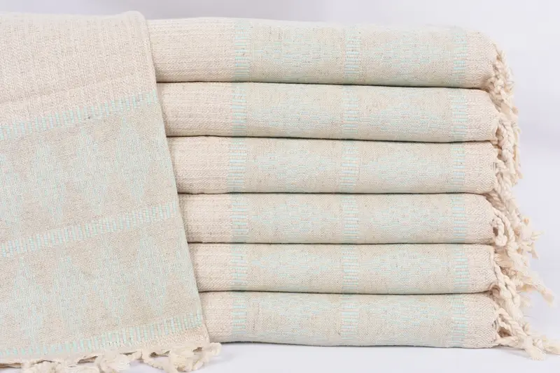 Mint Kilim Design Dish Towel, Personalized Hand Towel, 40x20 Inches