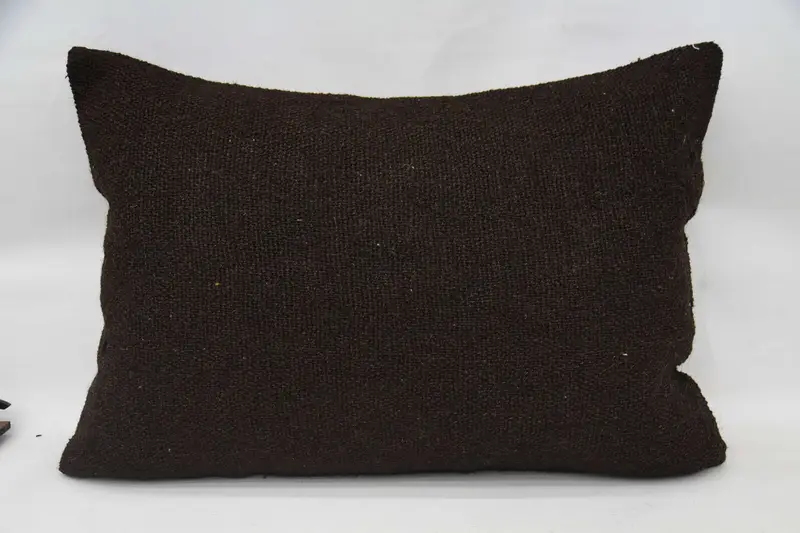 Bolster Cushion Case, Cushion, Kilim Cushion Sham, Vintage Kilim Pillow, Retro Cushion Case, Boho Pillow, 20x28 Brown Cushion Case - 4