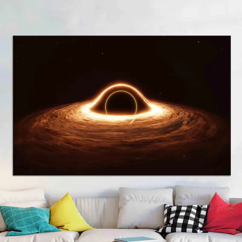 Galaktische Odyssee: Von der NASA inspirierter schwarzer Weltraum-Leinwanddruck