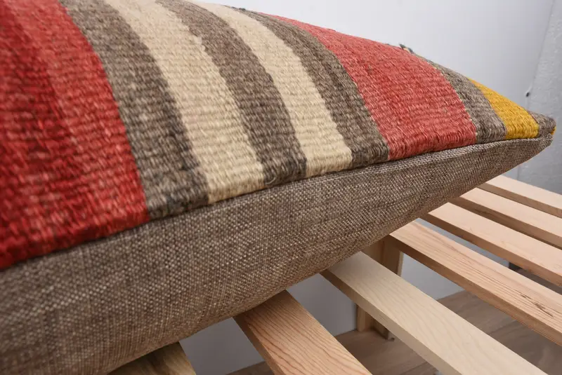 Pillow for Sofa, Kilim Pillow, Knitted Cushion, 16x48 Red Pillow Sham, Turkish Rugs Cushion Case, Vintage Kilim Pillow, Pillow Case - 7