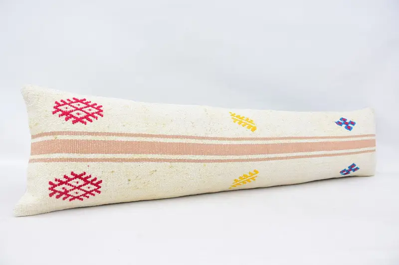Interior Designer Pillow, Pillow, Floor Pillow Case, 12x48 White Pillow, Ottoman Cushion, Muted Cushion, Pillow for Sofa, Patio Pillow, Boho Pillow - 3