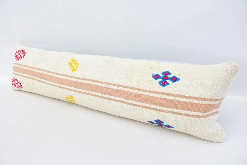 Interior Designer Pillow, Pillow, Floor Pillow Case, 12x48 White Pillow, Ottoman Cushion, Muted Cushion, Pillow for Sofa, Patio Pillow, Boho Pillow - 5