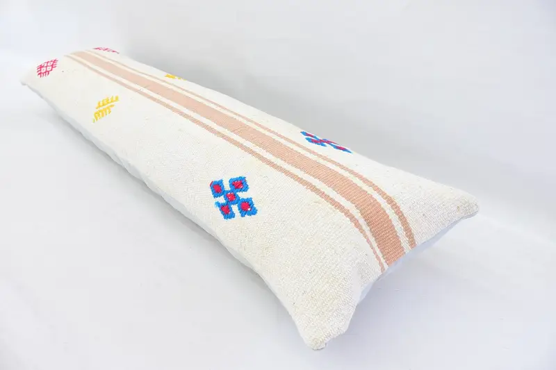 Interior Designer Pillow, Pillow, Floor Pillow Case, 12x48 White Pillow, Ottoman Cushion, Muted Cushion, Pillow for Sofa, Patio Pillow, Boho Pillow - 6