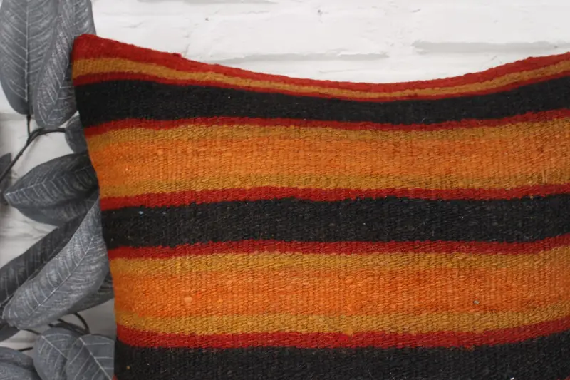 Gift Pillow, Vintage Kilim Pillow, Wholesale Cushion Cover, 18x18 Orange Pillow Sham, Pillow Case, Interior Designer Pillow, Indoor Pillow Sham - 2