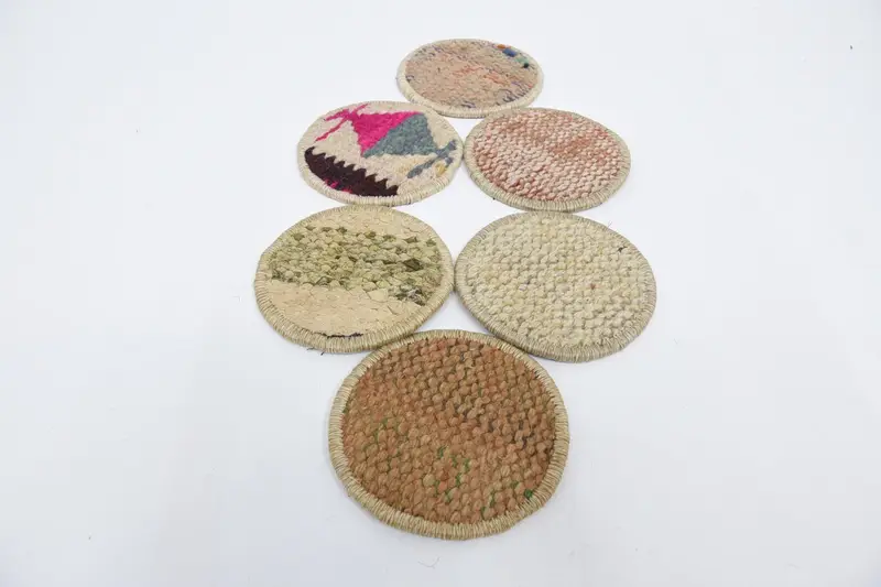 White and Green Coaster Set, Durable and Stylish Coasters