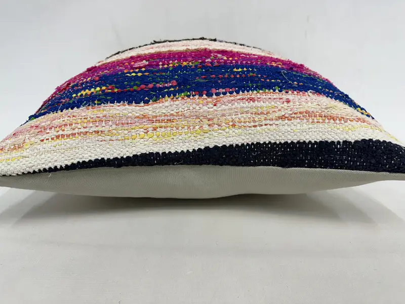 Kilim Pillow Cover, Cushion, Living Room Throw Pillow Cover, 20x20 Gray Pillow Cover, Ikat Pillow, Handmade Kilim Cushion, Kilim Pillow - 5