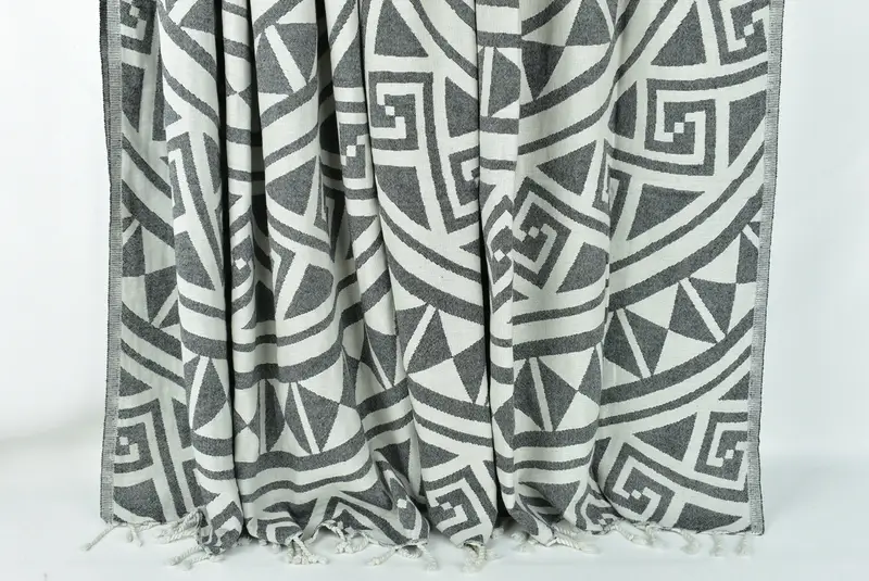 Organic towel, Turkish hand towel, 70x40 Cotton Geometric Towel, Handmade Turkish hammam towel, Wedding Towel, Turkish towel, Gift For Coworker - 2