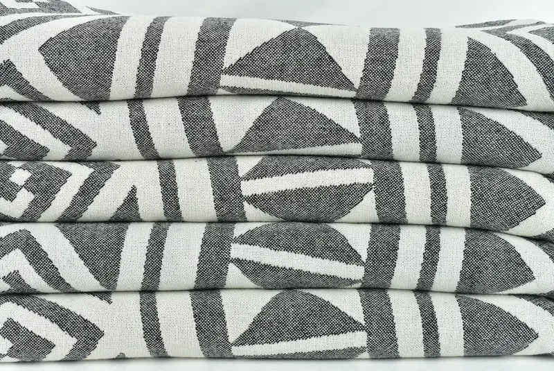 Organic towel, Turkish hand towel, 70x40 Cotton Geometric Towel, Handmade Turkish hammam towel, Wedding Towel, Turkish towel, Gift For Coworker - 4