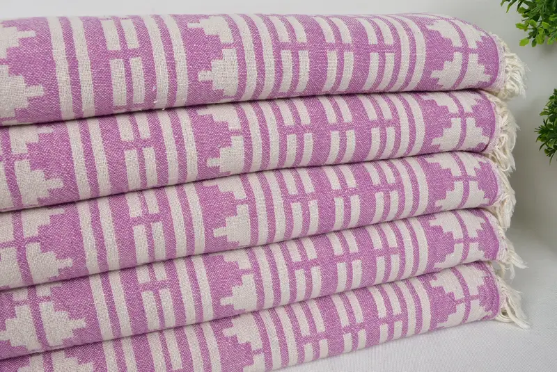 Guest Towel, Sand-free towel, Bridal Party Gifts, 70x40 Cotton Kilim Design Towel, Towel With Name, Monogram Turkish Towel, Personalized Gift - 3