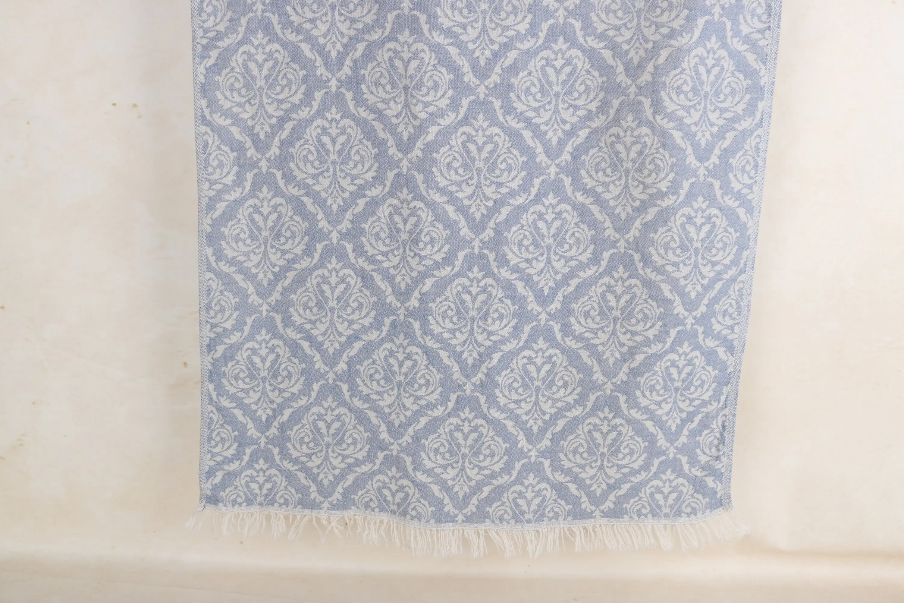 Monogram Kitchen Towel Blue Cotton, 24x40 Inches, Organic Turkish Cotton - 1