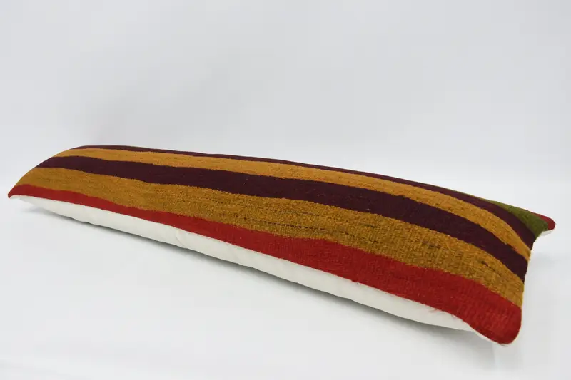 Cushion Case, Outdoor Bolster Cushion, Kilim Pillow, 12x48 Orange Pillow Case, Pillow for Sofa, Pillow for Couch - 5