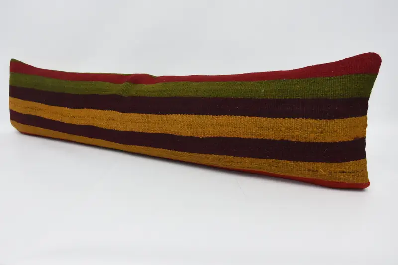Cushion Case, Outdoor Bolster Cushion, Kilim Pillow, 12x48 Orange Pillow Case, Pillow for Sofa, Pillow for Couch - 4