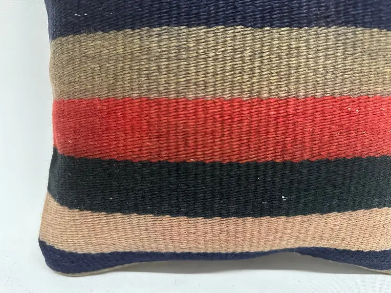 Cushion Cover, Antique Pillows, 12x12 Red Pillow Case, Aesthetic Pillow, Accent Throw Pillow, Turkish Kilim Pillow, Kilim Cushion Sham - 2