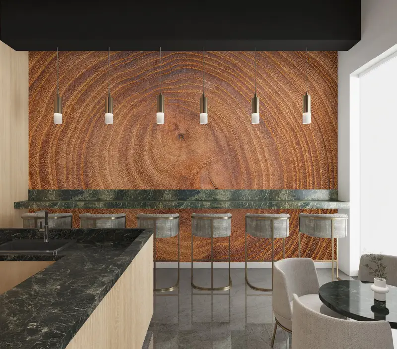 3D Wall Mural, Wood Wall Mural, Tree Trunk Wall Paper, Removable Wallpaper, Tree Wallpaper, Modern Wall Mural, Stylish 3D Wallpaper, - 6
