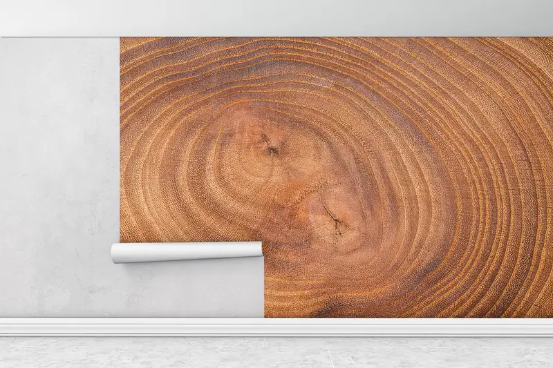3D Wall Mural, Wood Wall Mural, Tree Trunk Wall Paper, Removable Wallpaper, Tree Wallpaper, Modern Wall Mural, Stylish 3D Wallpaper, - 1