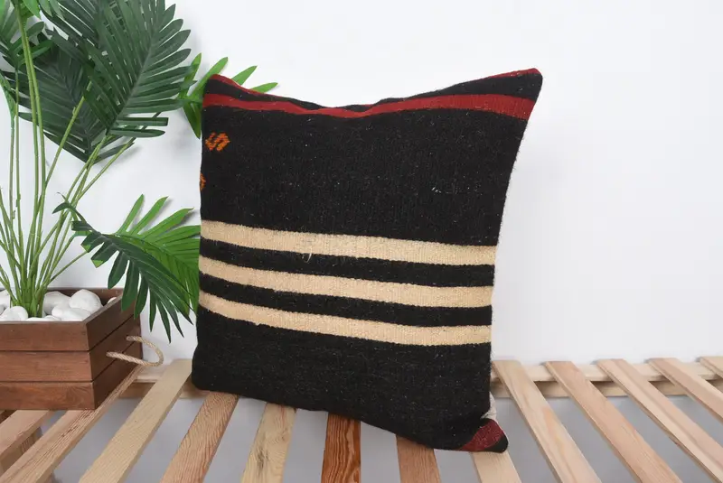 Home Decor Pillow, Turkish Rugs Pillow, Couch Pillow Cover, Turkish Kilim Pillow, Pillow for Couch, 20x20 Brown Pillow Cover, Cushion - 5