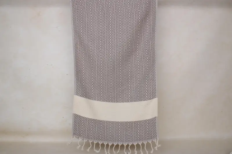 Turkish Tea Towel, Bathroom Towels, Bridal Shower Favors, Personalized Wedding Gift For Couple, Monogrammed Hand Towel, 40x18 Cotton Zigzag Towel - 7
