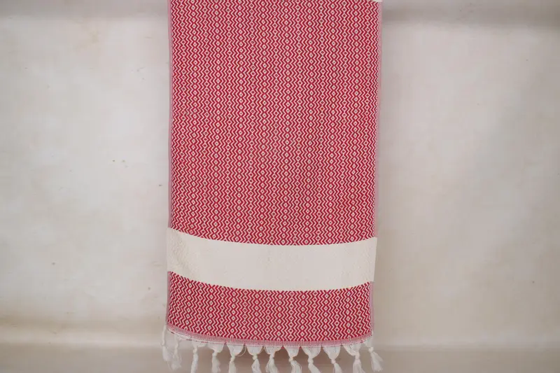 Turkish Tea Towel, Bathroom Towels, Bridal Shower Favors, Personalized Wedding Gift For Couple, Monogrammed Hand Towel, 40x18 Cotton Zigzag Towel - 8